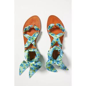 Vera for Anthropologie Scarf Gladiator Sandals